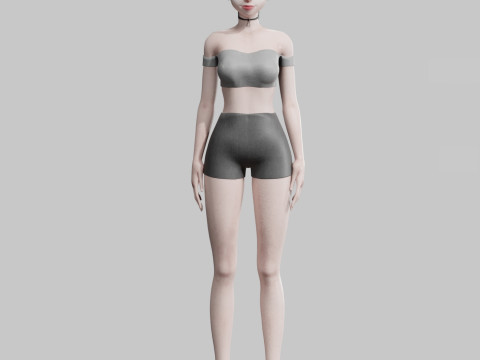 Basic classic woman V14270 3D मॉडल