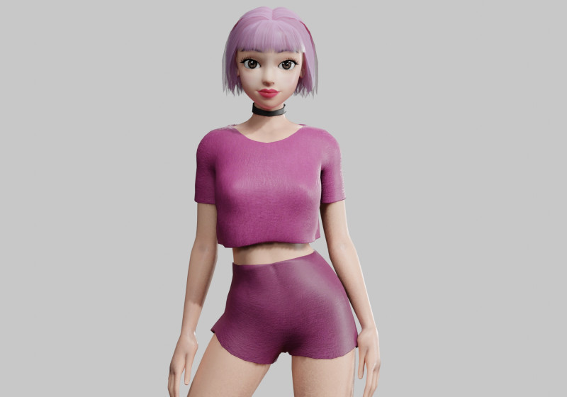 Basic cool woman V22668 3D Model .c4d .max .obj .3ds .fbx .stl .blend 