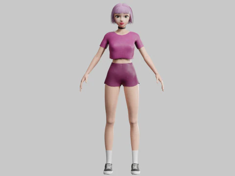Basic cool woman V22668 3D Model