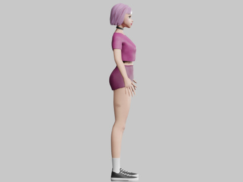 Basic cool woman V22668 3D Model
