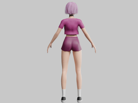 Basic cool woman V22668 3D Model
