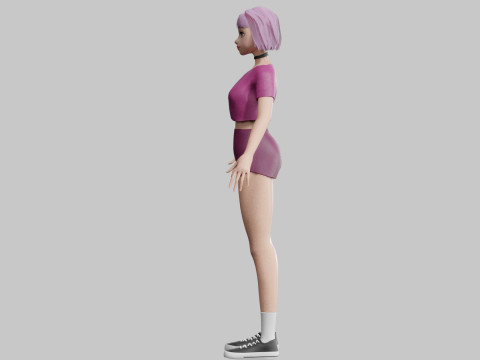 Basic cool woman V22668 3D Model