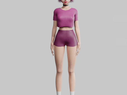 Basic cool woman V22668 3D Model