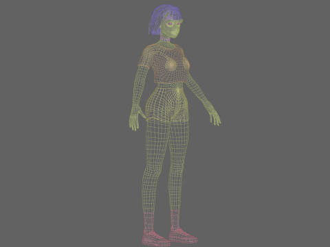 Basic cool woman V22668 3D Model