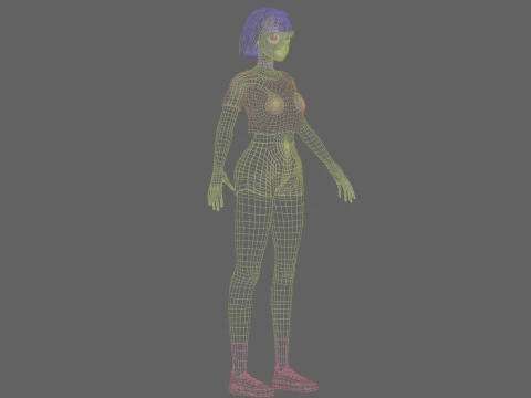 Basic cool woman V22668 3D Model