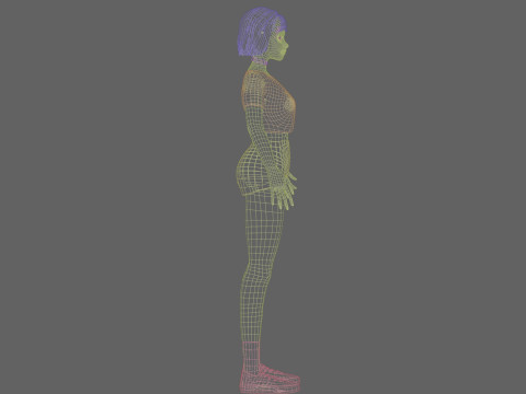 Basic cool woman V22668 3D Model