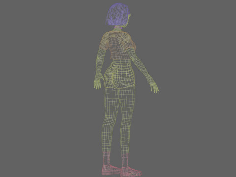 Basic cool woman V22668 3D Model