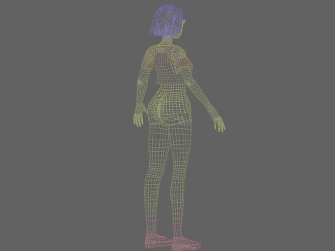 Basic cool woman V22668 3D Model