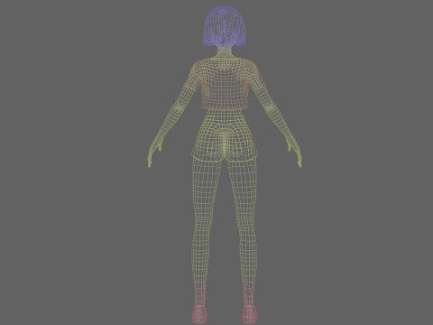 Basic cool woman V22668 3D Model