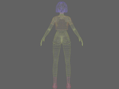 Basic cool woman V22668 3D Model