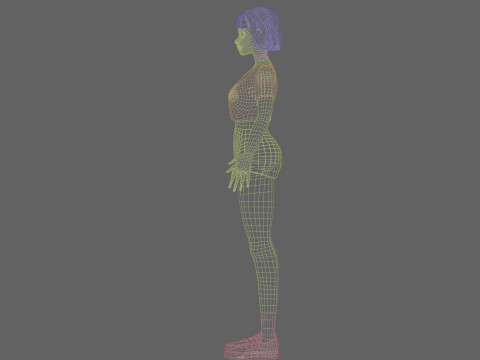 Basic cool woman V22668 3D Model