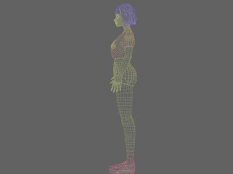 Basic cool woman V22668 3D Model