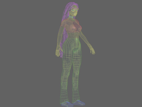 Basic cute Woman V27737 Model 3D