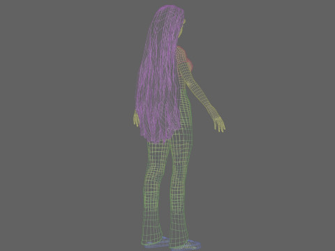 Basic cute Woman V27737 Model 3D