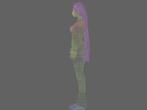 Basic cute Woman V27737 Model 3D