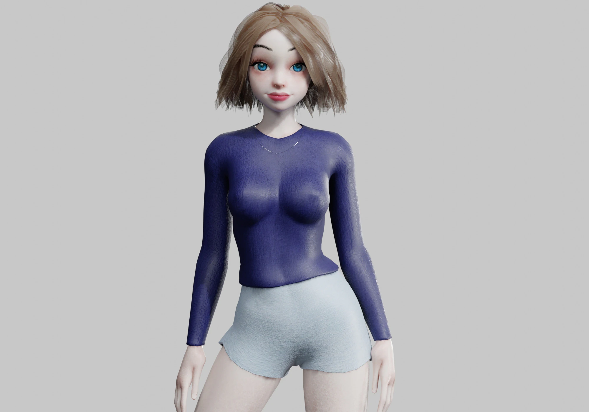 Basic Pretty Woman V26904 3D Model .c4d .max .obj .3ds .fbx .stl .blend 