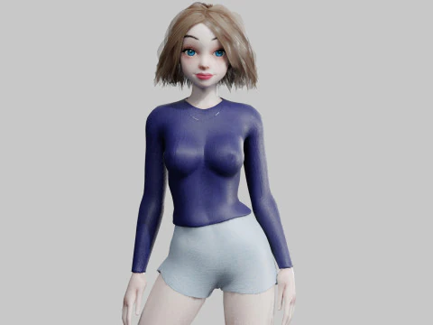 बेसिक प्रिटी वुमन V26904 3D मॉडल