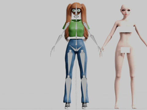 Basic Standard woman V23174 3D Model