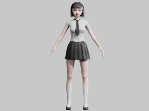Basic sweet Woman V21956 3D Model