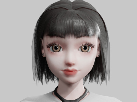 Basic sweet Woman V21956 Model 3D