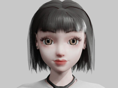 Basic sweet Woman V21956 3D Model