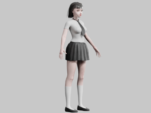 Basic sweet Woman V21956 Model 3D