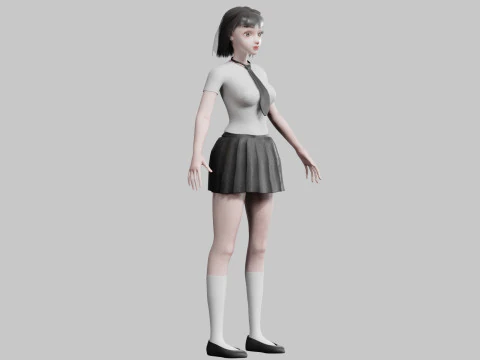 Basic sweet Woman V21956 3D Model