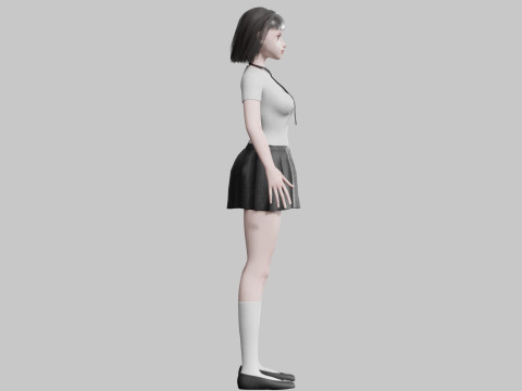 Basic sweet Woman V21956 Model 3D