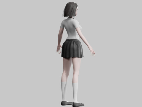 Basic sweet Woman V21956 Model 3D