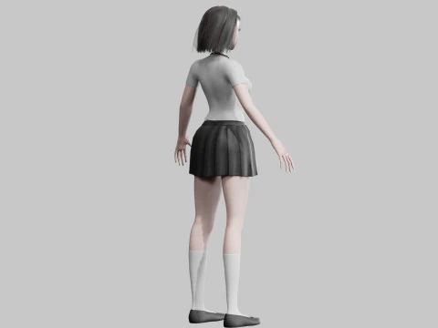 Basic sweet Woman V21956 3D Model