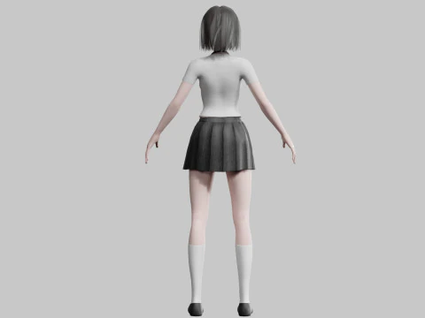 Basic sweet Woman V21956 3D Model