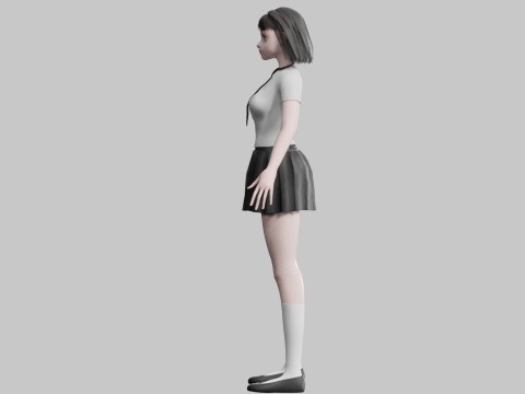 Basic sweet Woman V21956 Model 3D