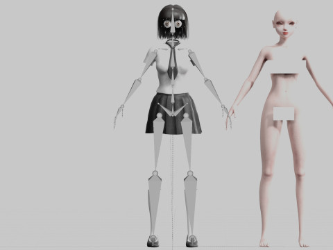 Basic sweet Woman V21956 Model 3D