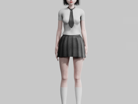 Basic sweet Woman V21956 Model 3D
