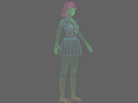 Basic sweet Woman V21956 Model 3D