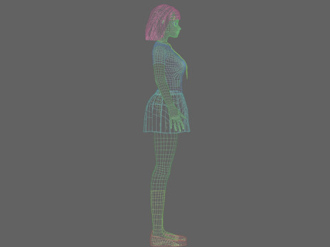 Basic sweet Woman V21956 Model 3D
