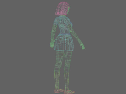 Basic sweet Woman V21956 Model 3D