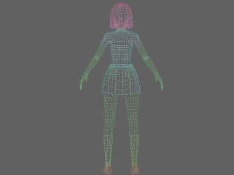Basic sweet Woman V21956 Model 3D