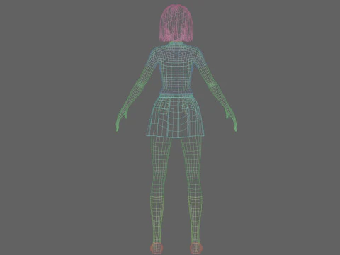 Basic sweet Woman V21956 3D Model