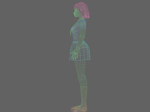 Basic sweet Woman V21956 3D Model
