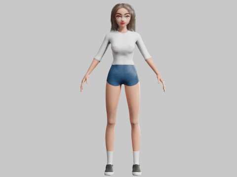 Beautiful Basic Woman V25861 Modelo 3D