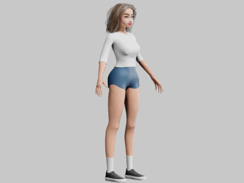 Beautiful Basic Woman V25861 3D Model