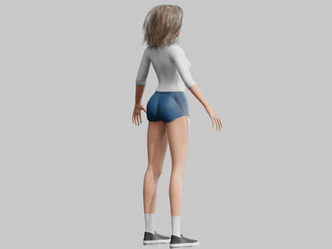 Beautiful Basic Woman V25861 3D Model