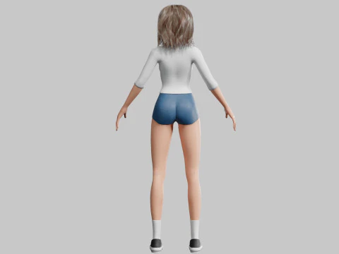 Beautiful Basic Woman V25861 3D Model