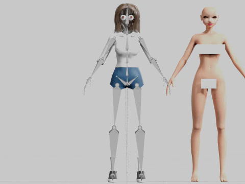 Beautiful Basic Woman V25861 3D Model