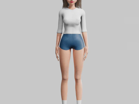 Beautiful Basic Woman V25861 3D Model