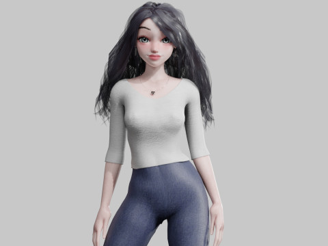 Beautiful Pretty Woman V28343 3D Model