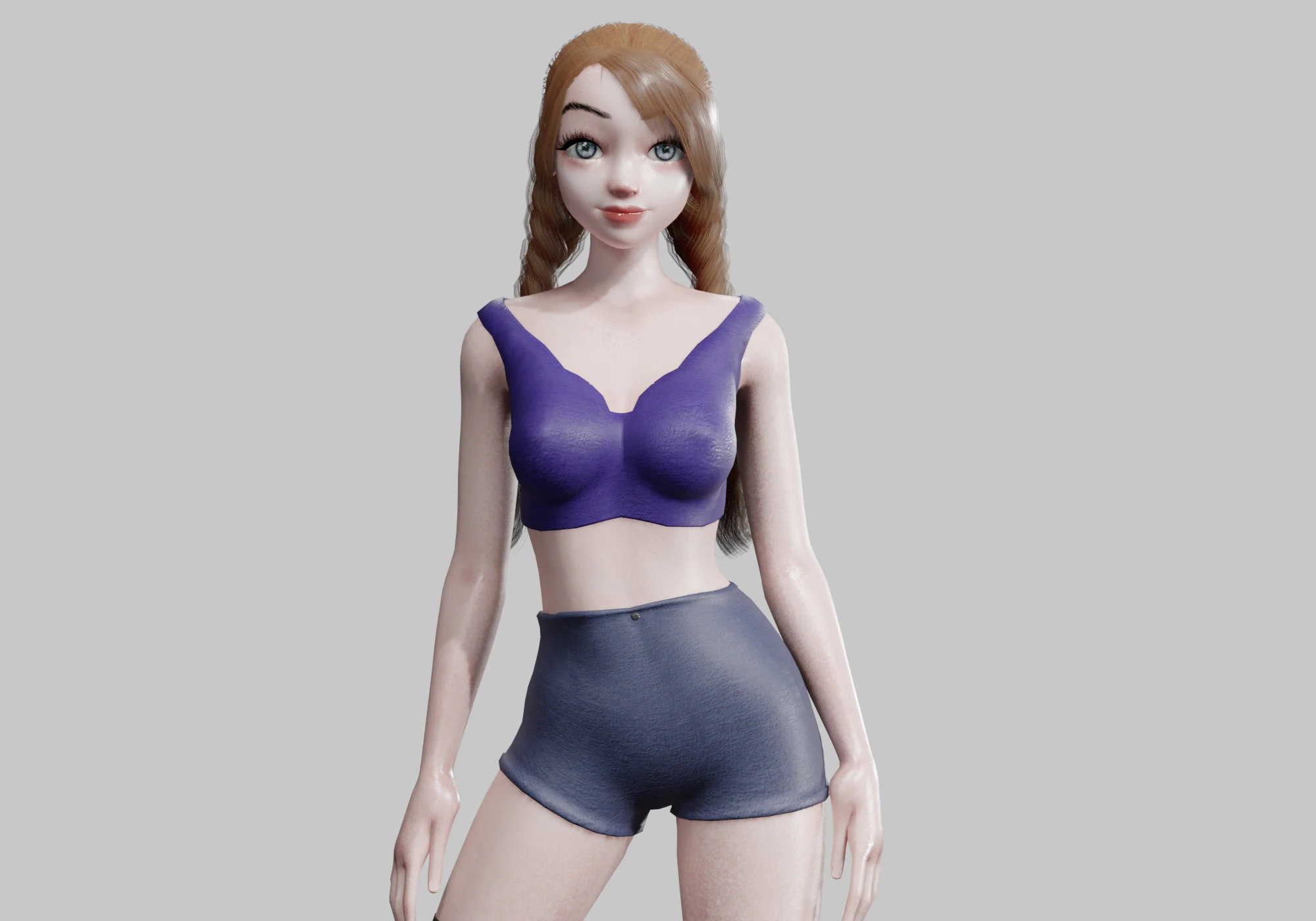 Cartoon cute Woman V20706 3D Model .c4d .max .obj .3ds .fbx .stl .blend
