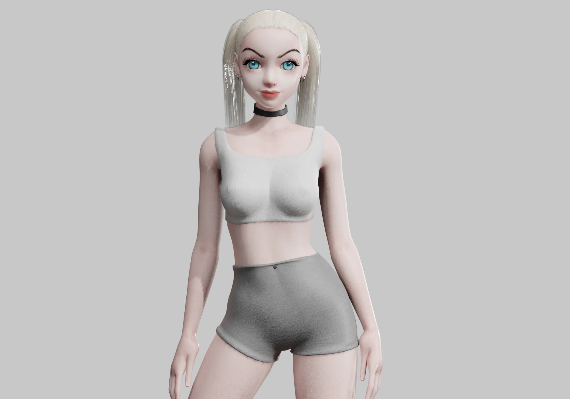 Cartoon Pretty Woman V13851 3D Model .c4d .max .obj .3ds .fbx .stl .blend