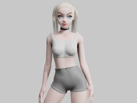 Cartoon Pretty Woman V13851 3D मॉडल